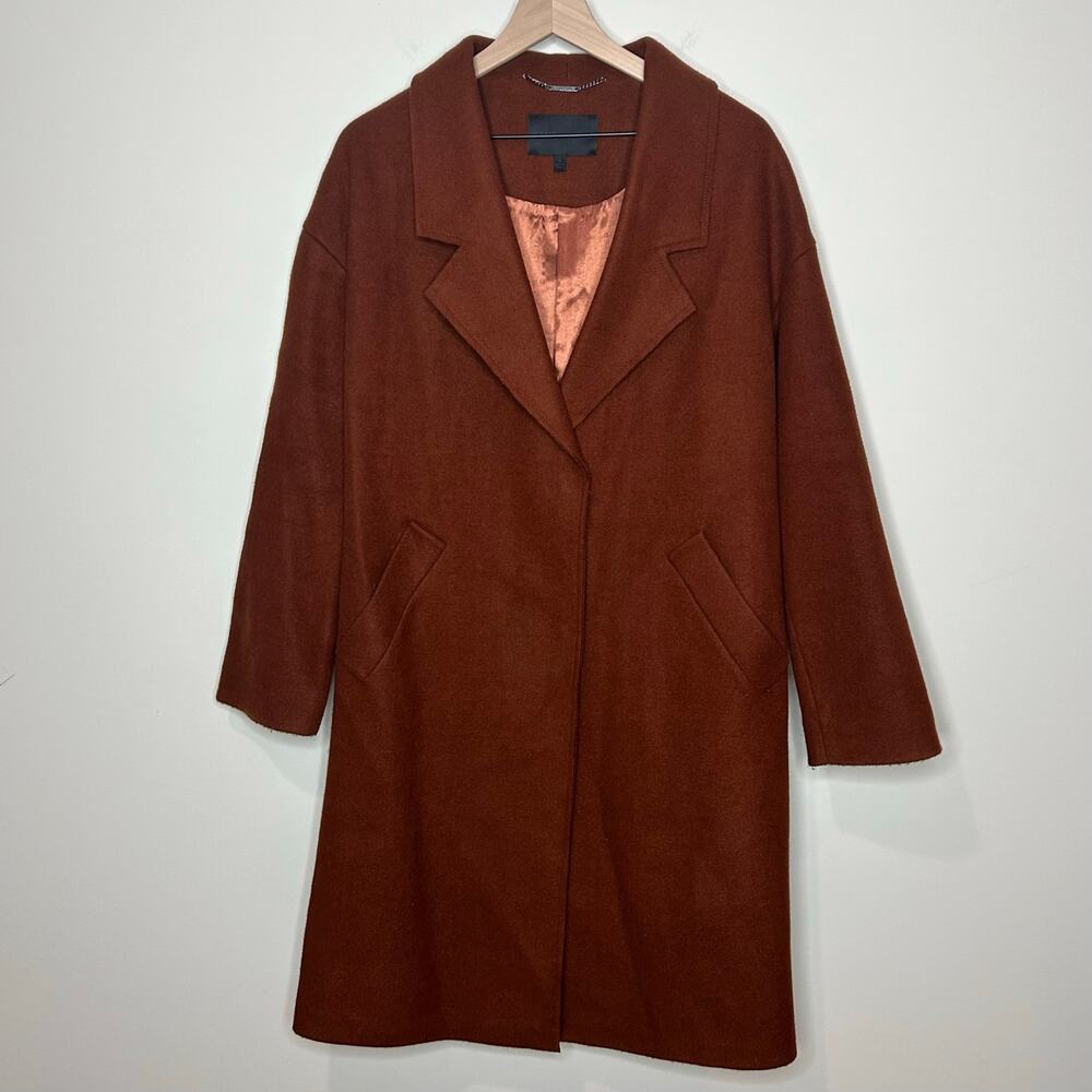 Kendall & Kylie Wool Blend Coat Size S Rust Single Breasted
